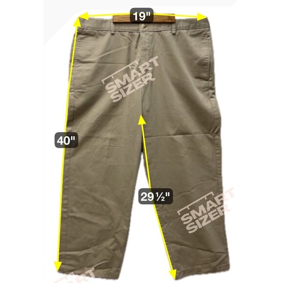 Izod Mens Khaki Classic Chino Pants Straight Leg 38x30 see Measurement - Picture 3 of 7